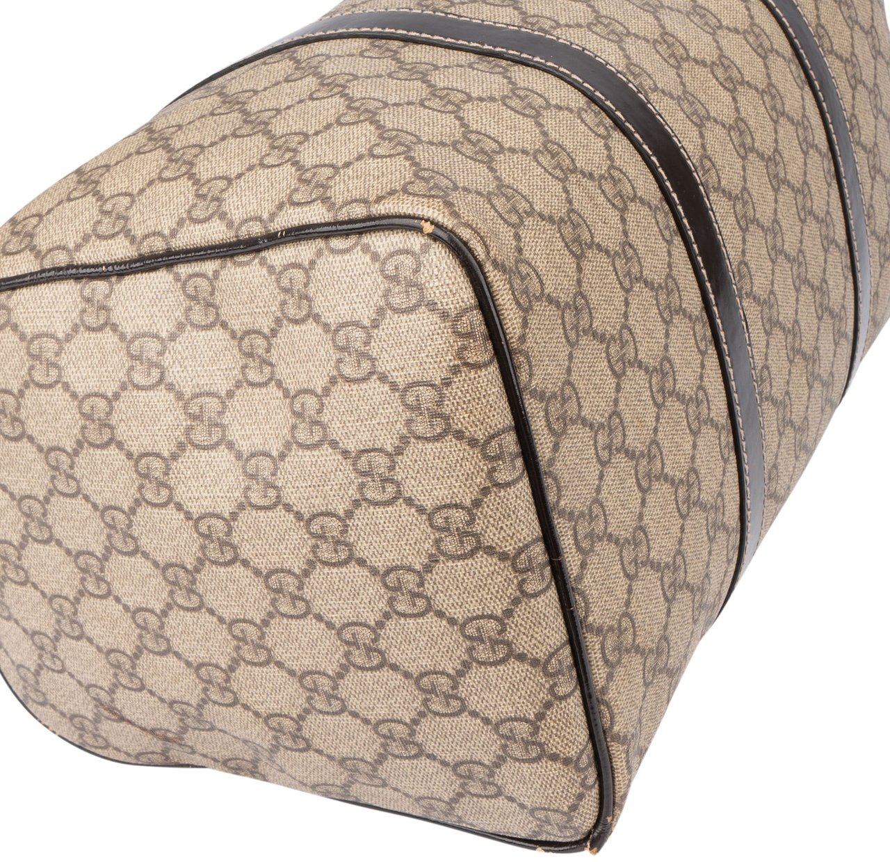 Gucci Gucci GG Supreme Monogram Boston Handbag Bruin