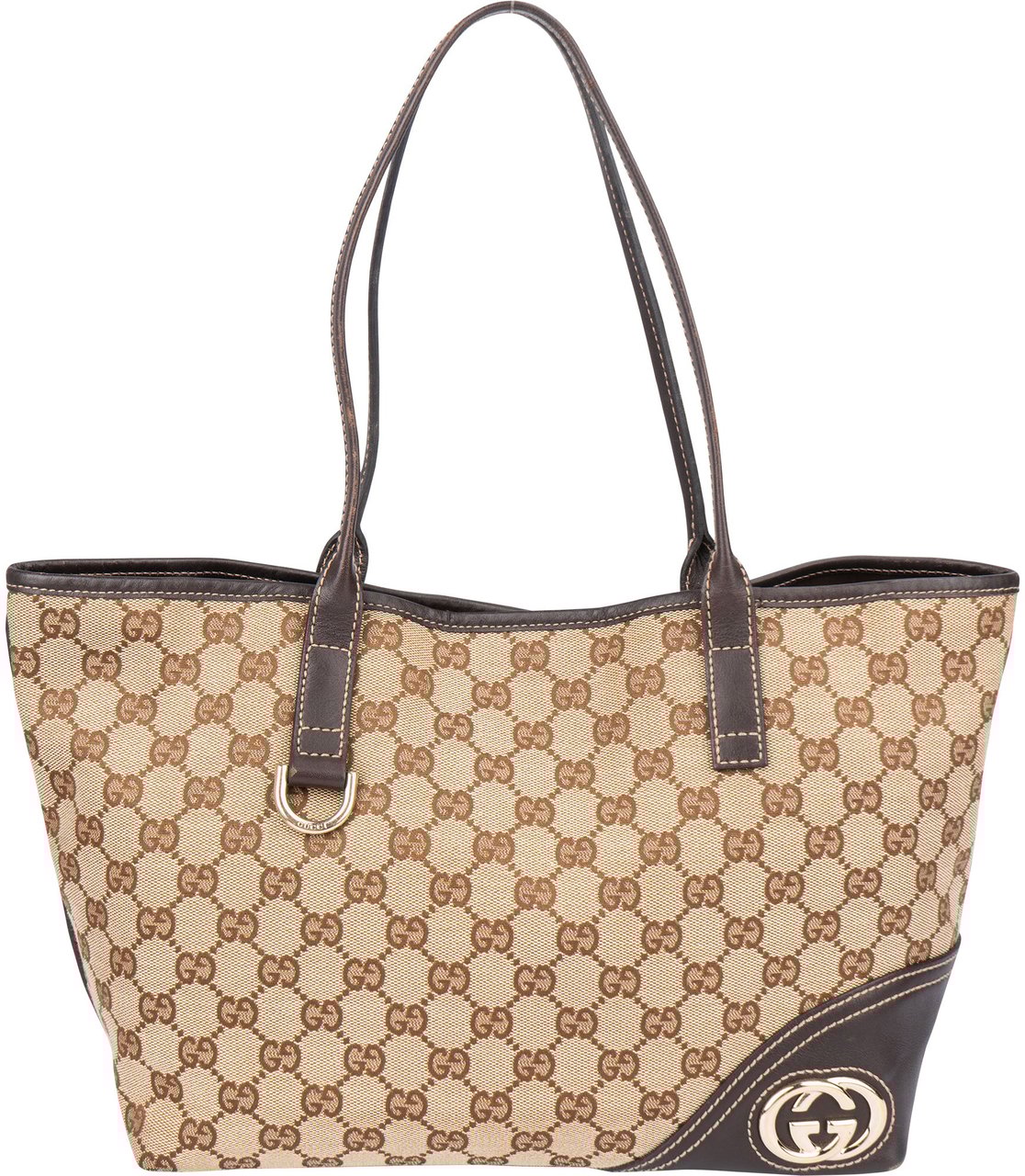 Gucci Gucci GG Monogram New Britt Handbag Bruin