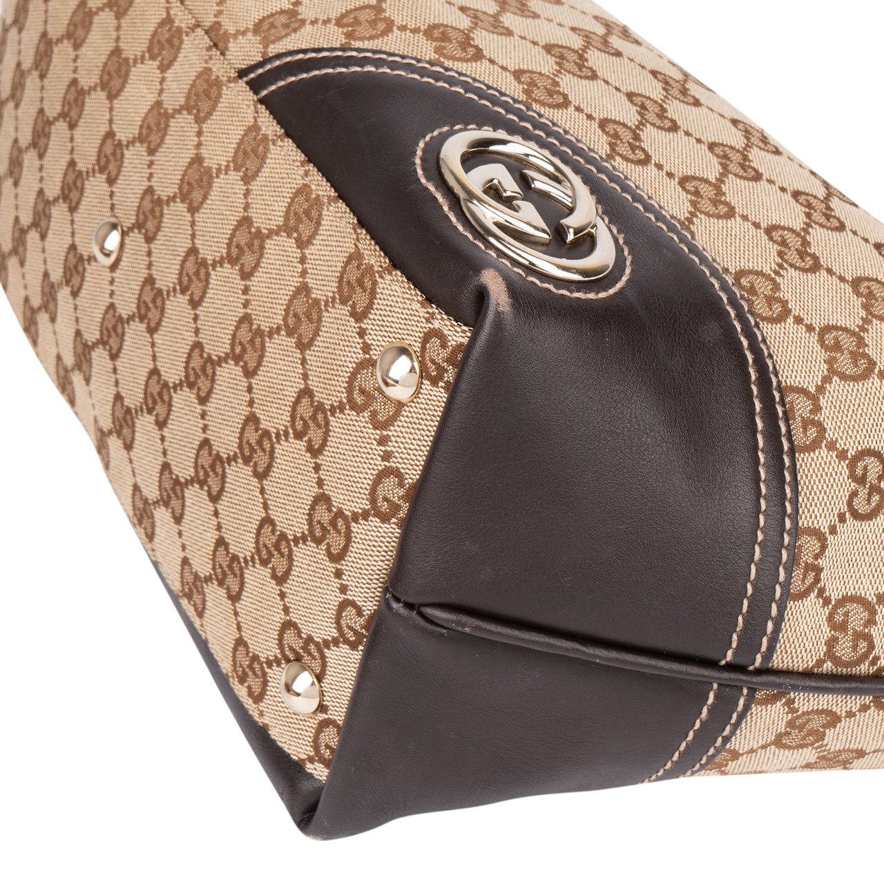 Gucci Gucci GG Monogram New Britt Handbag Bruin