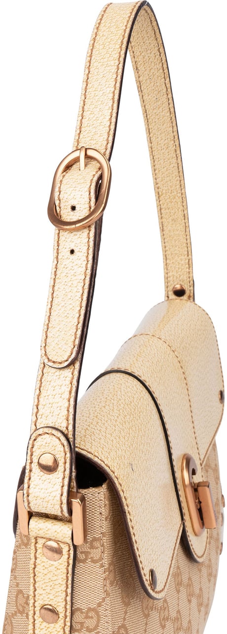 Gucci Gucci GG Monogram Turnlock Handbag Bruin