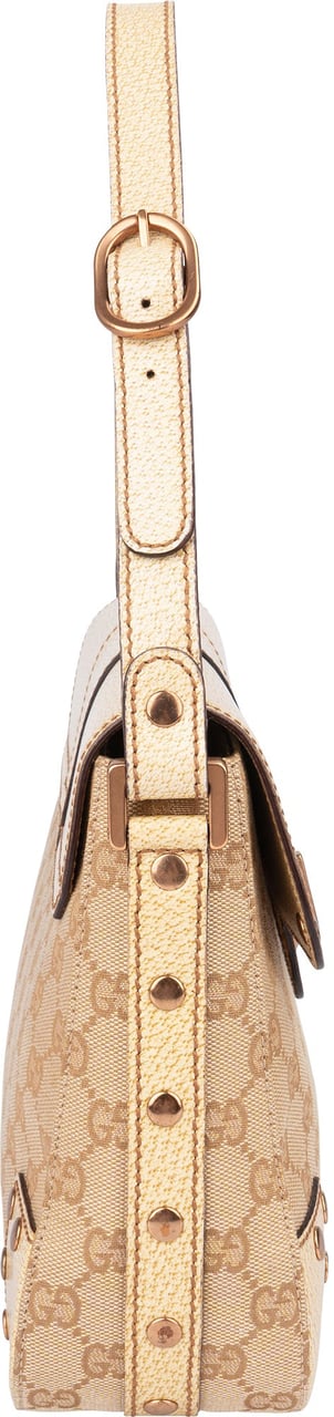 Gucci Gucci GG Monogram Turnlock Handbag Bruin