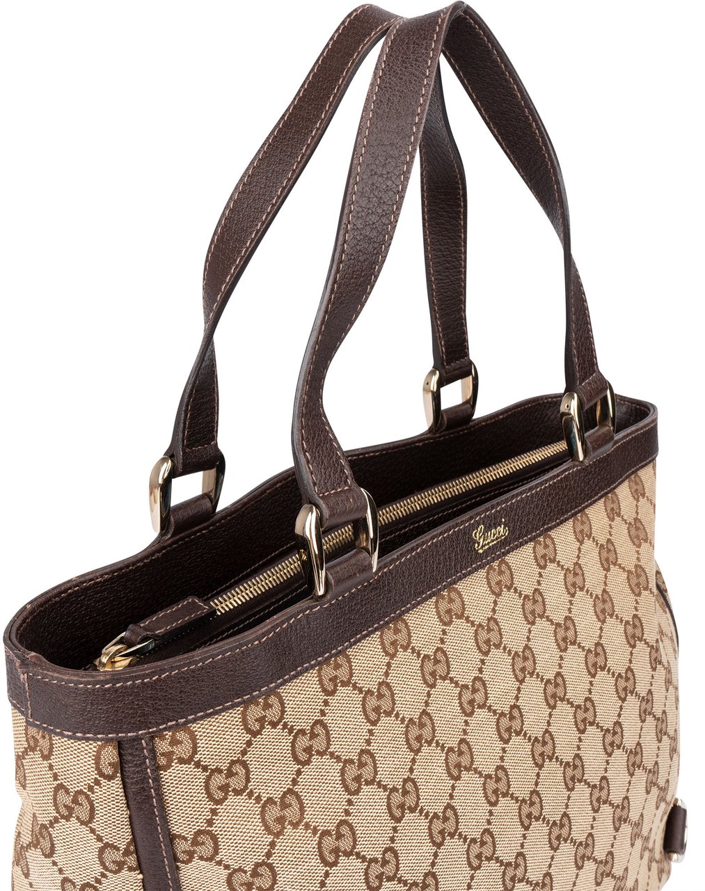 Gucci Gucci GG Monogram Abbey Handbag Bruin