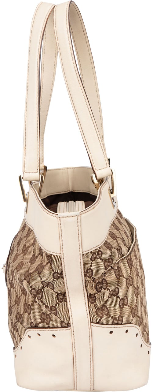 Gucci Gucci GG Monogram Horsebit Handbag Bruin