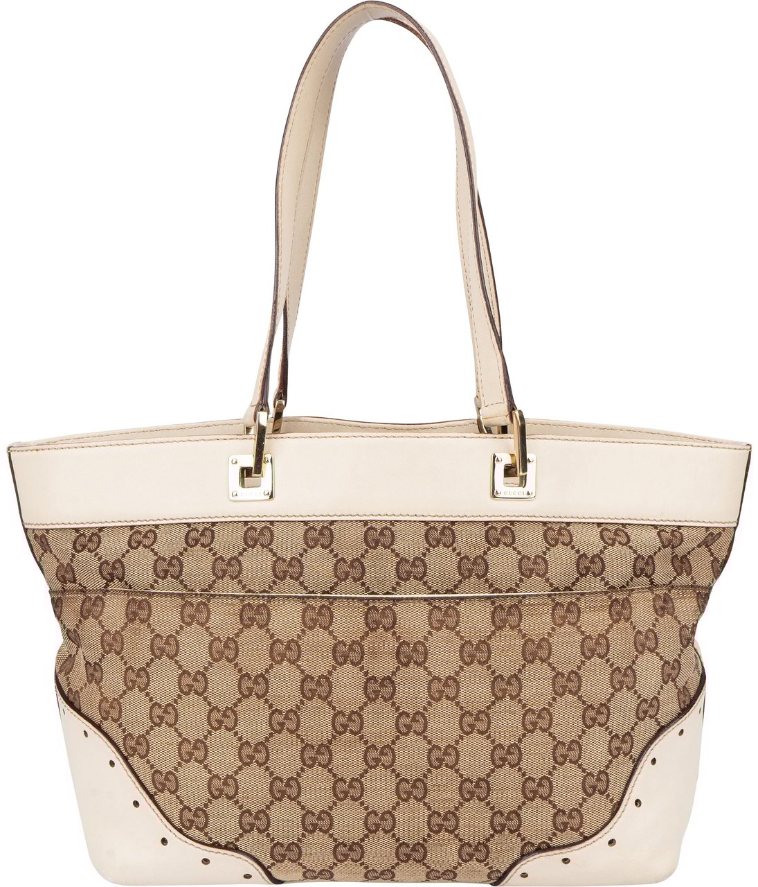 Gucci Gucci GG Monogram Horsebit Handbag Bruin