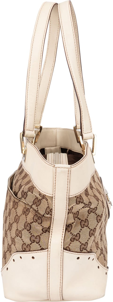 Gucci Gucci GG Monogram Horsebit Handbag Bruin