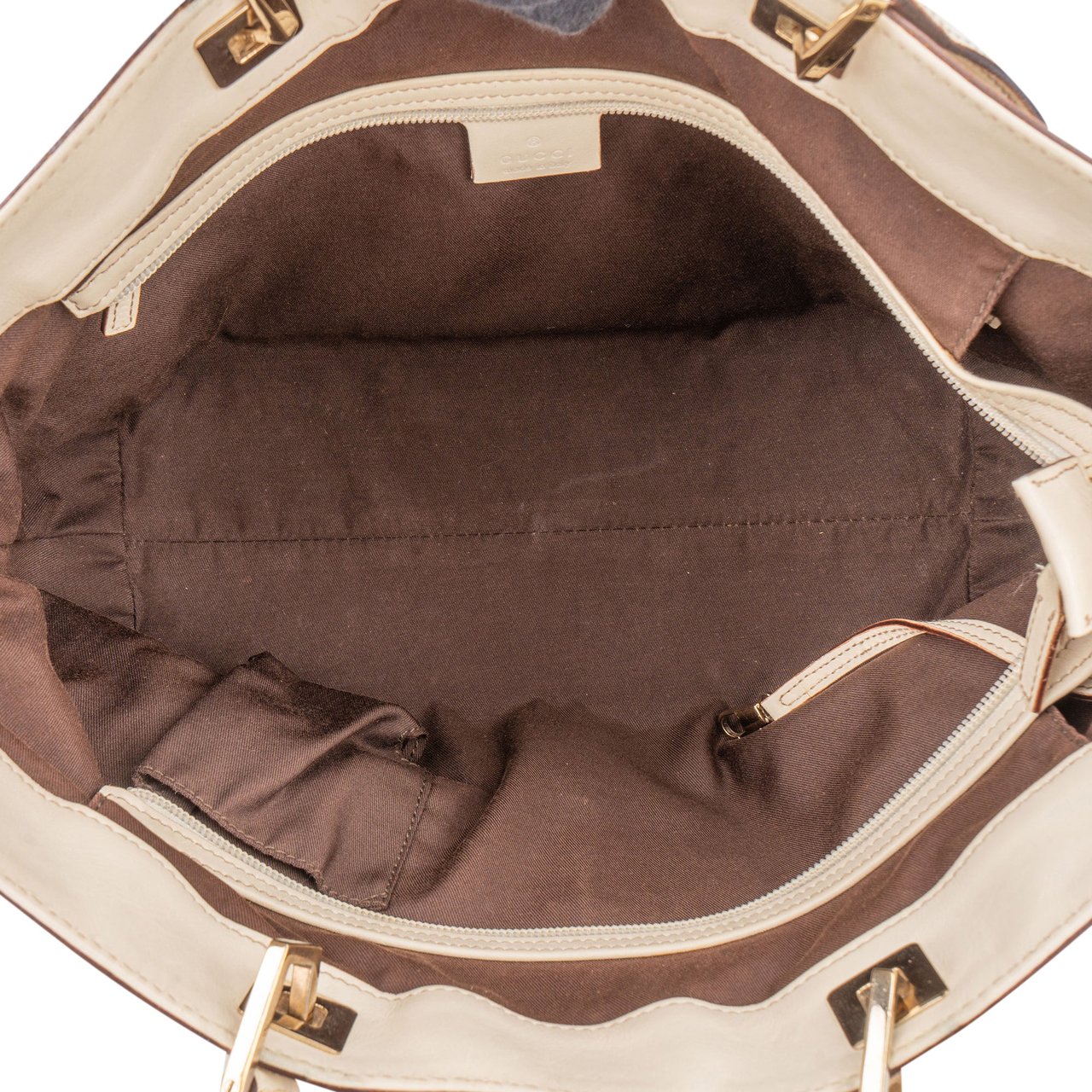 Gucci Gucci GG Monogram Horsebit Handbag Bruin