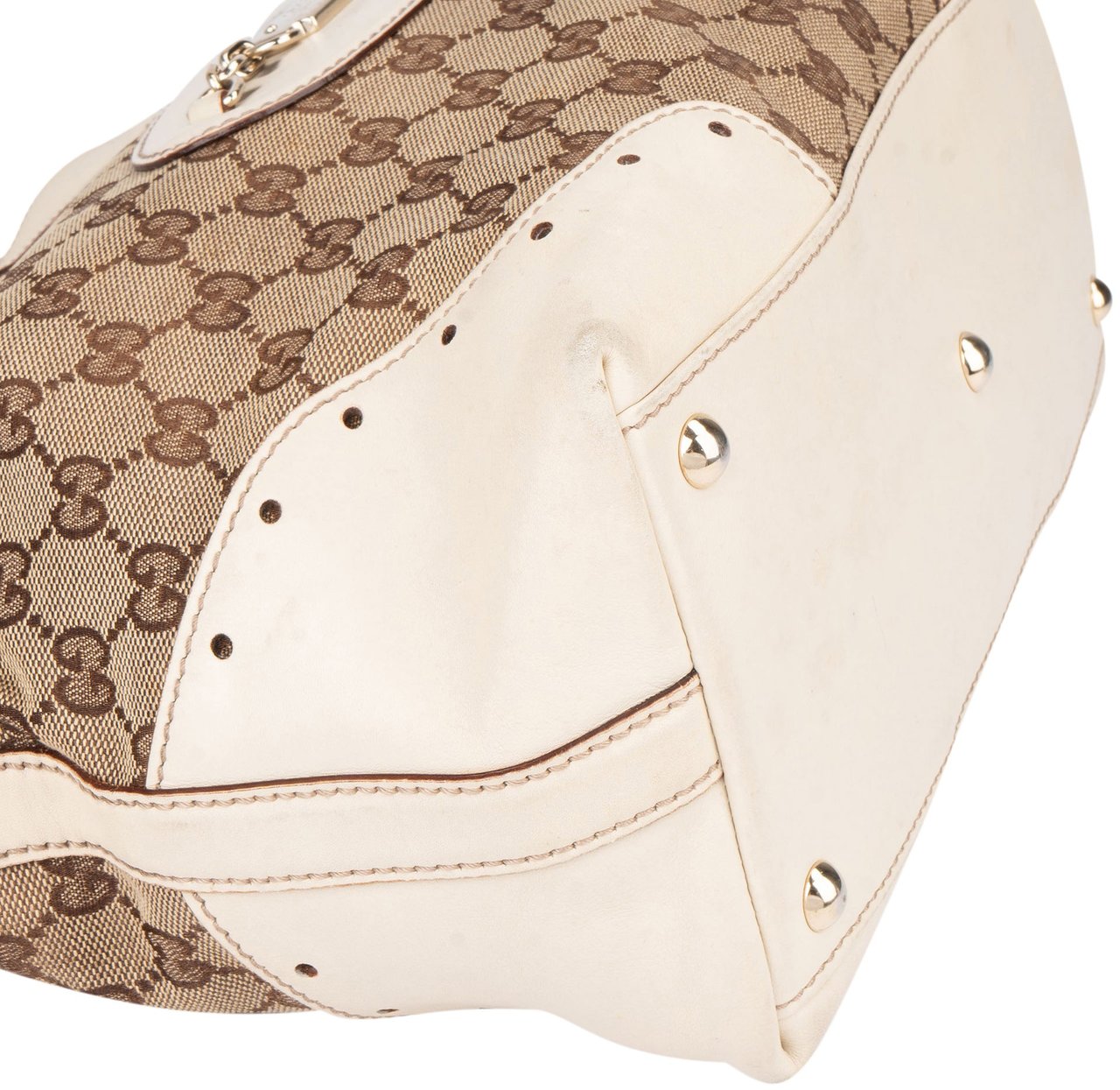 Gucci Gucci GG Monogram Horsebit Handbag Bruin