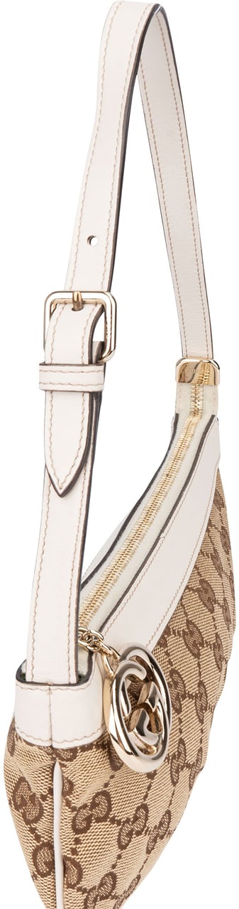 Gucci GG Monogram Mini Pochette Handbag Bruin