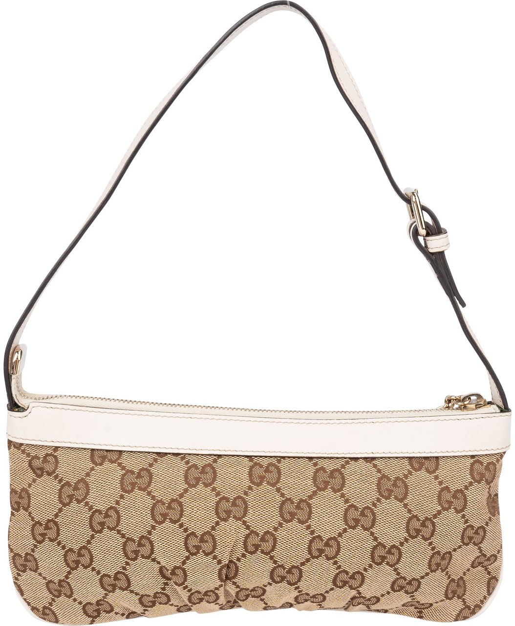 Gucci GG Monogram Mini Pochette Handbag Bruin