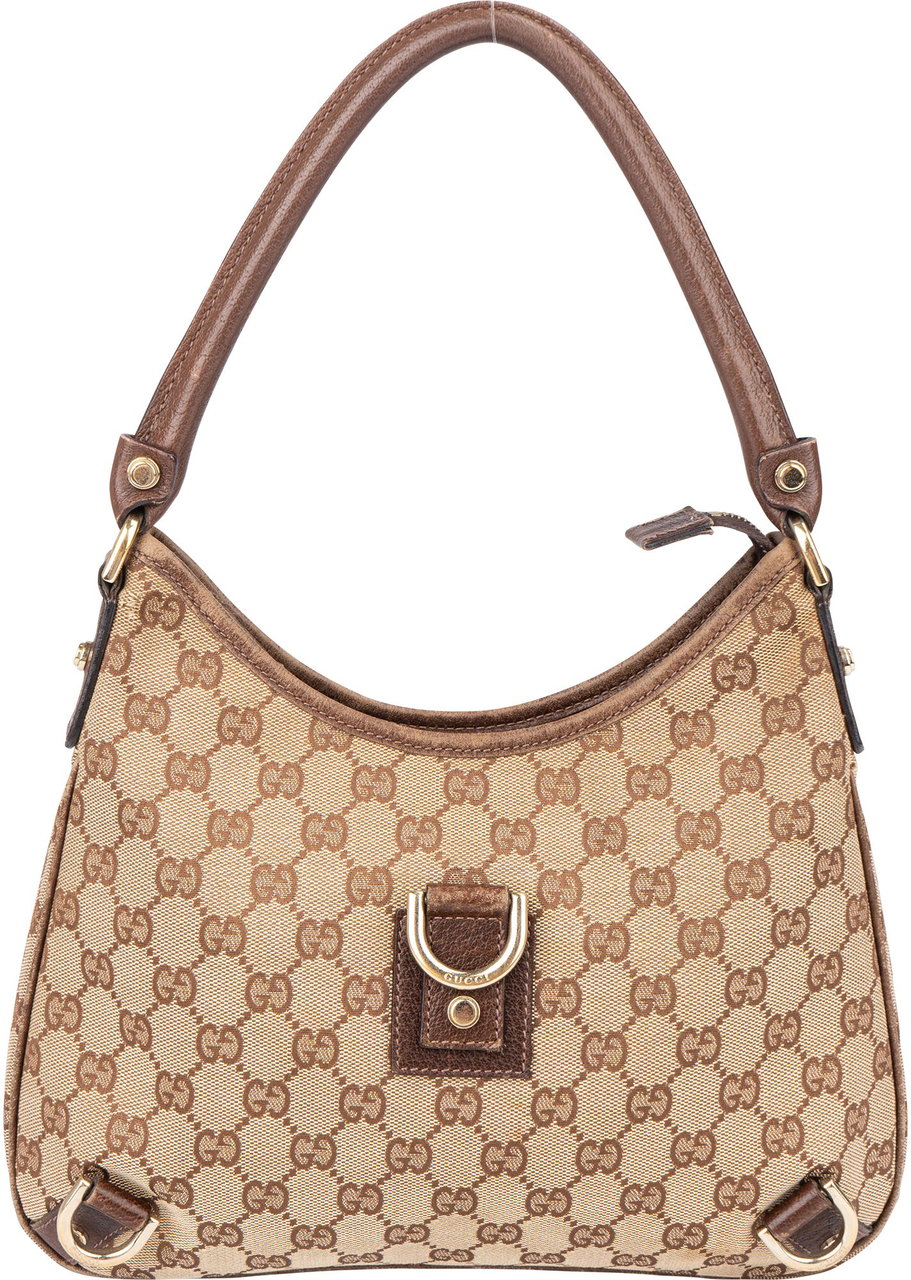 Gucci Gucci GG Monogram Abbey Handbag Bruin