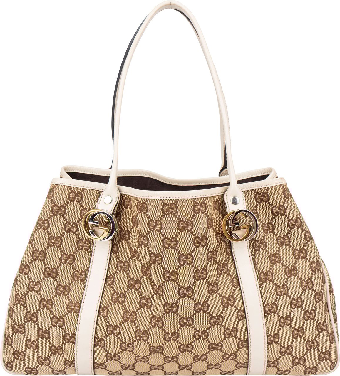 Gucci Gucci Monogram Twin GG Handbag Bruin