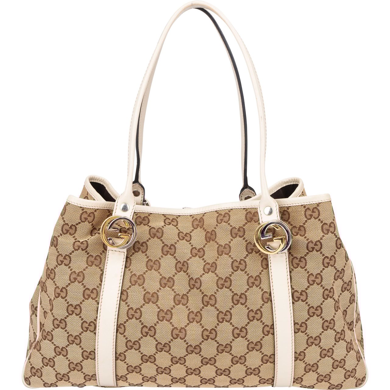 Gucci Gucci Monogram Twin GG Handbag Bruin