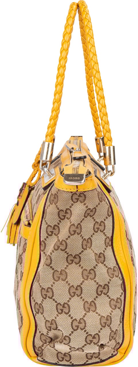 Gucci Gucci GG Monogram Bamboo Handbag Bruin