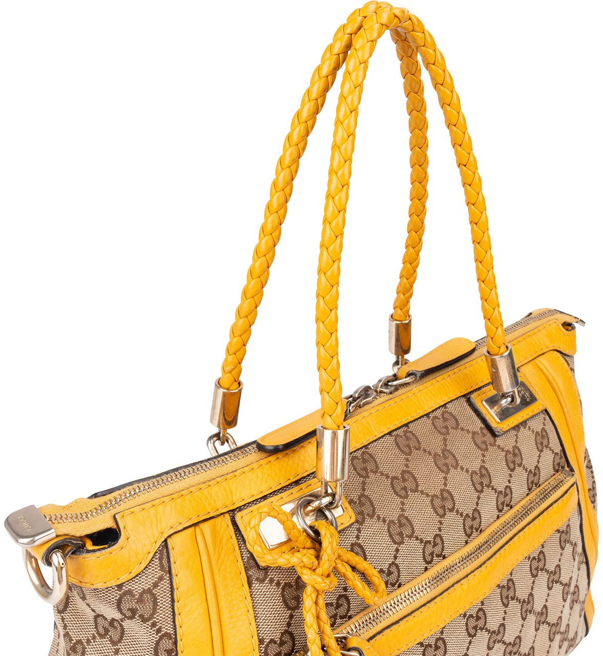 Gucci Gucci GG Monogram Bamboo Handbag Bruin