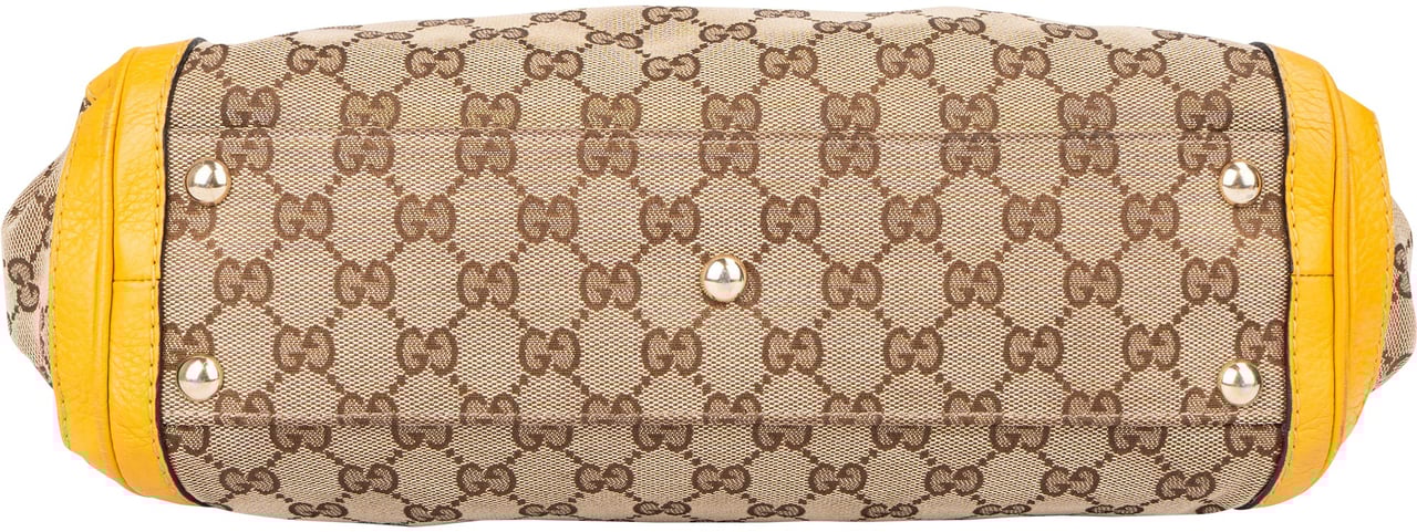 Gucci Gucci GG Monogram Bamboo Handbag Bruin