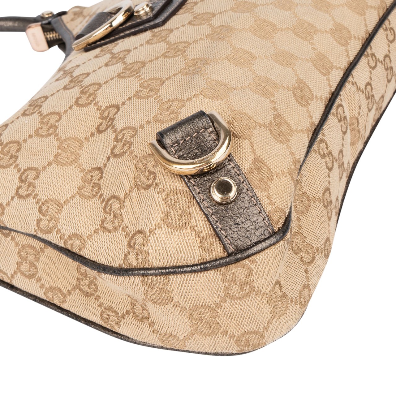 Gucci Gucci GG Monogram Abbey Handbag Bruin
