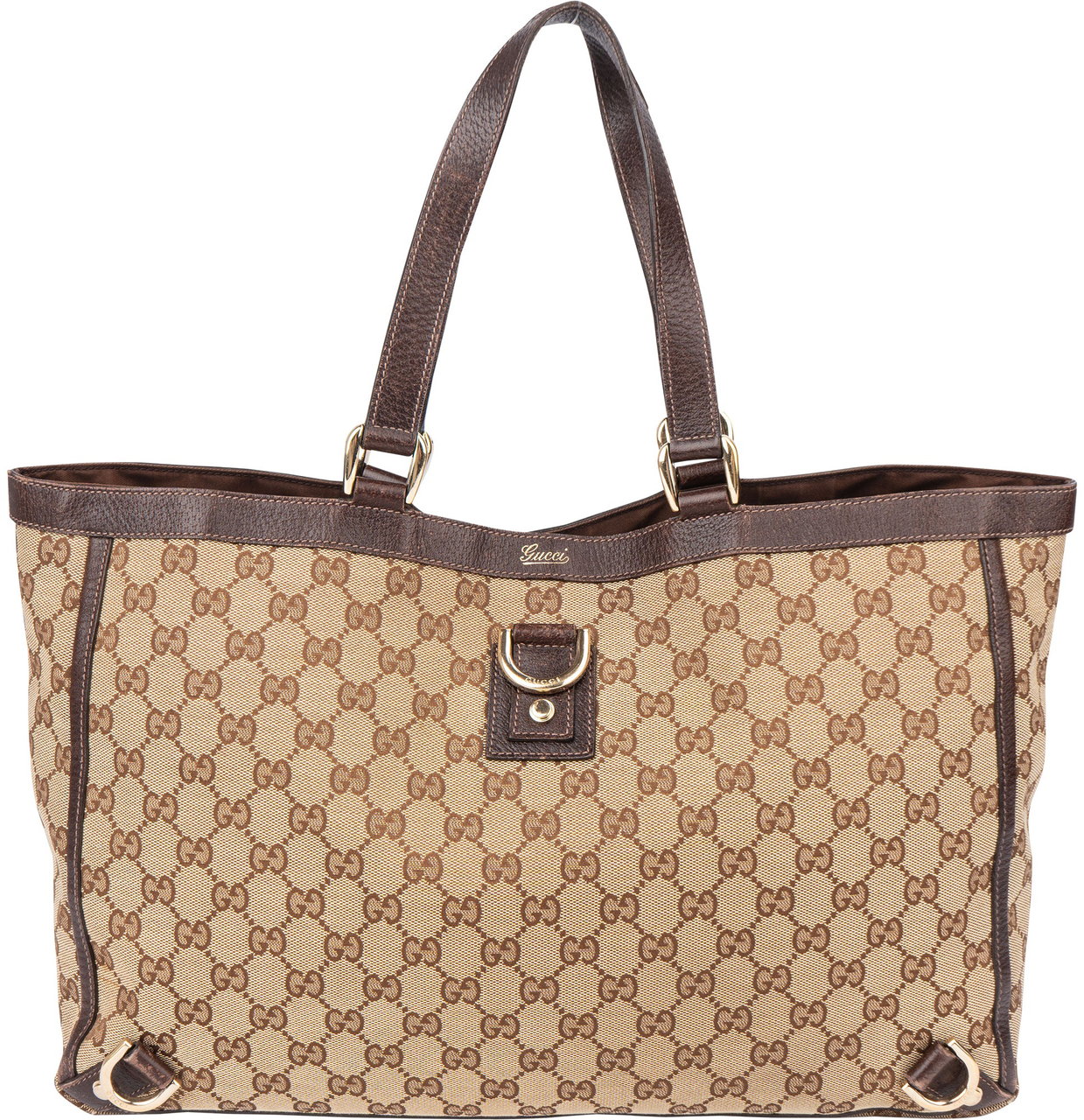 Gucci Gucci GG Monogram Abbey Handbag Bruin