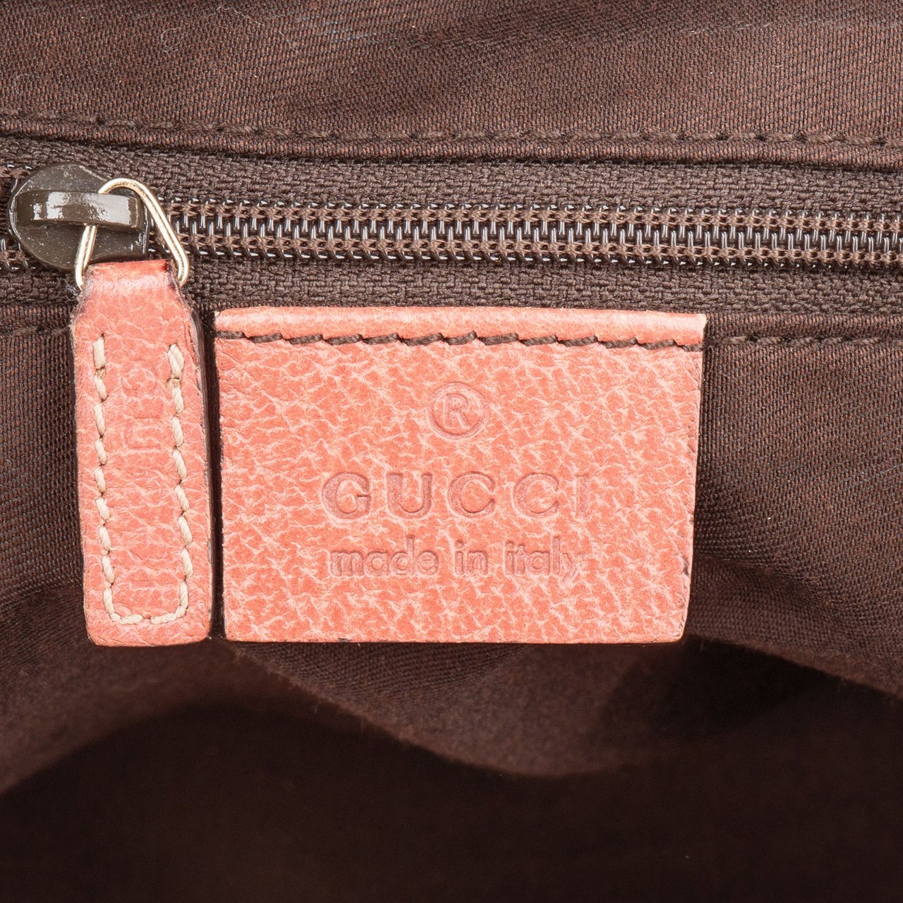 Gucci Gucci Pink Suede Monogram Abbey Handbag Roze