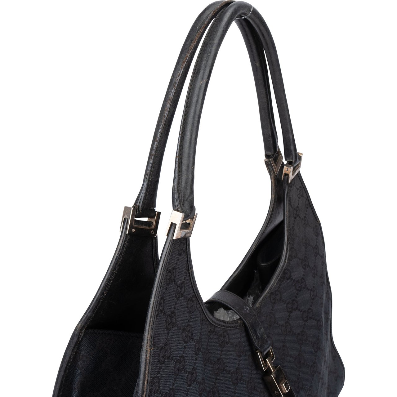 Gucci Gucci GG Monogram Jackie Handbag Zwart