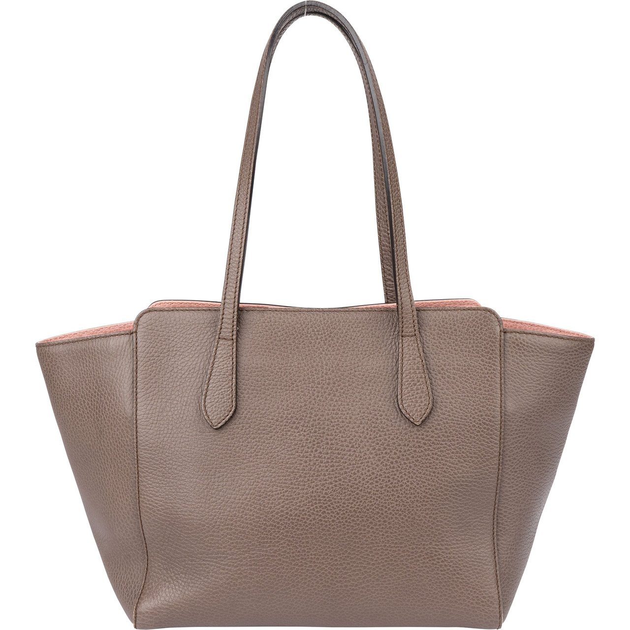 Gucci Gucci Brown Leather Swing Handbag Bruin