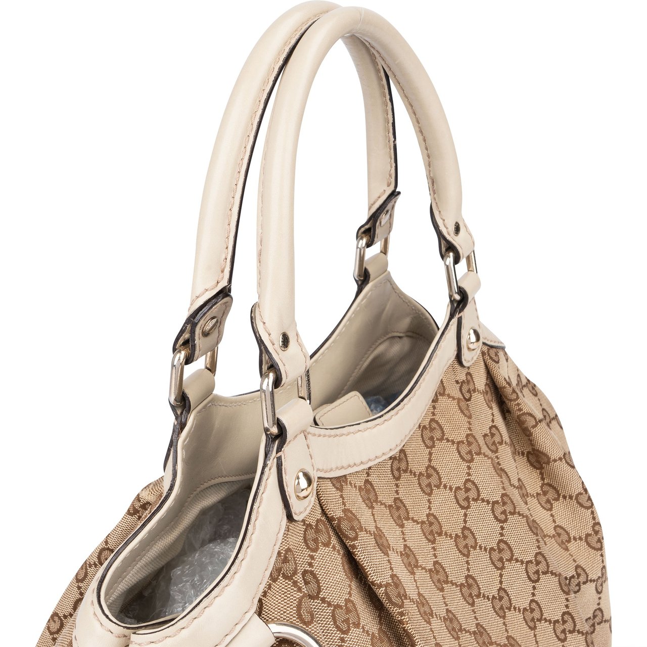 Gucci Gucci GG Monogram Sukey Handbag Bruin
