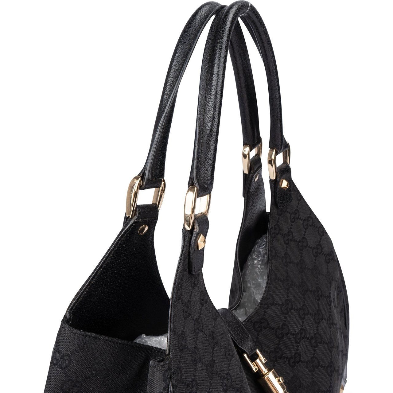 Gucci Gucci GG Monogram Jackie Handbag Zwart