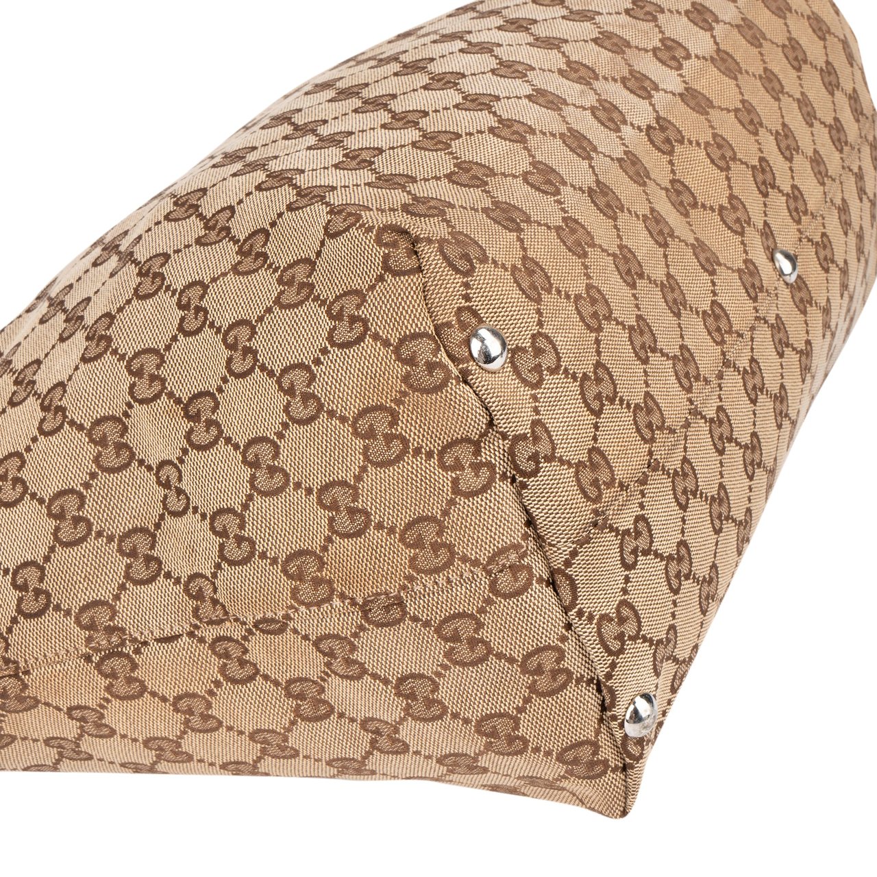Gucci Gucci GG Monogram Horsebit Handbag Bruin