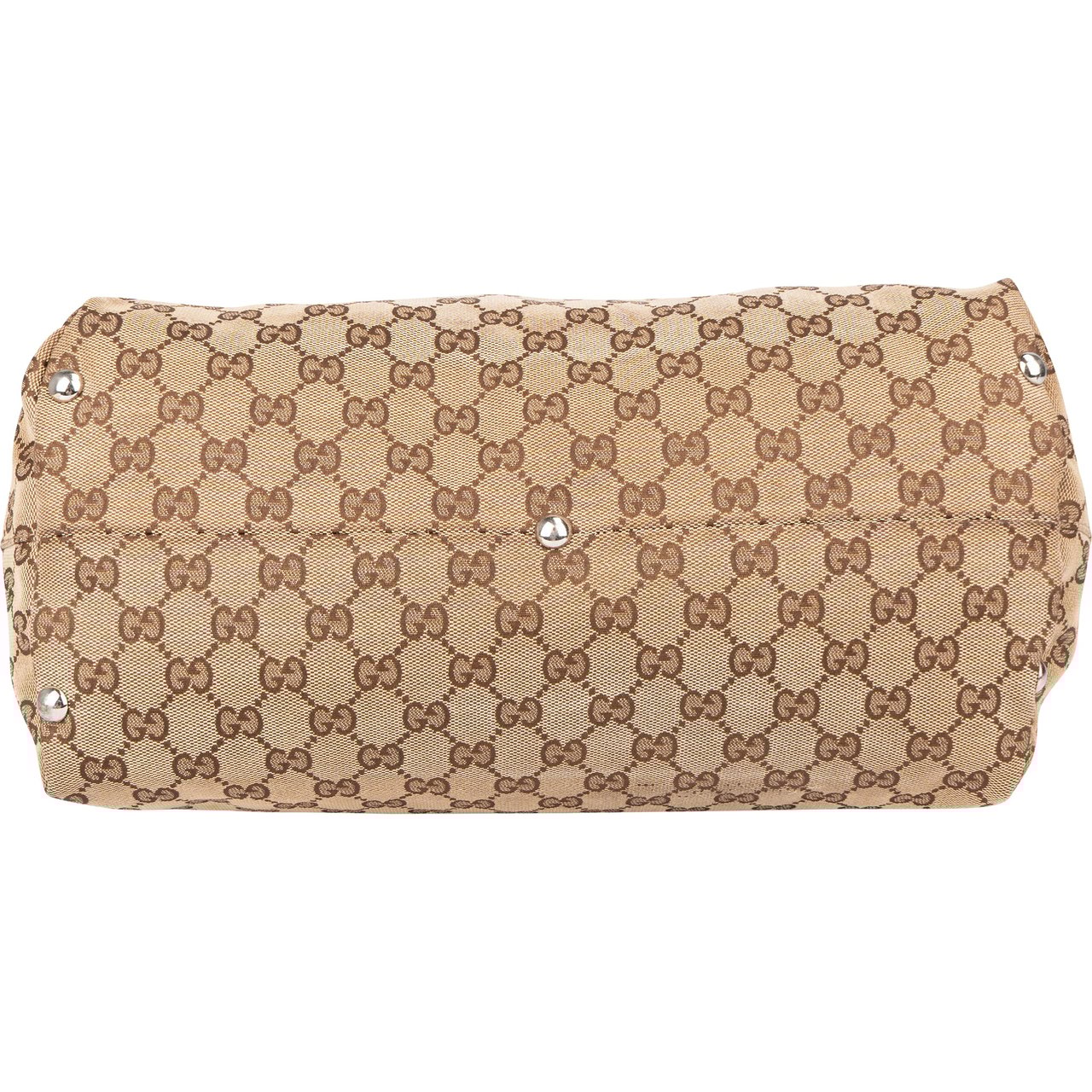 Gucci Gucci GG Monogram Horsebit Handbag Bruin