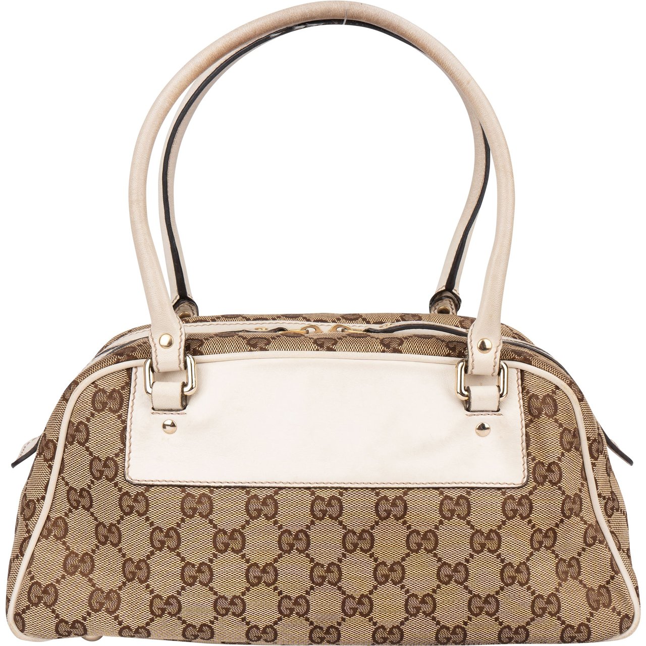 Gucci Gucci GG Monogram Flower Handbag Bruin
