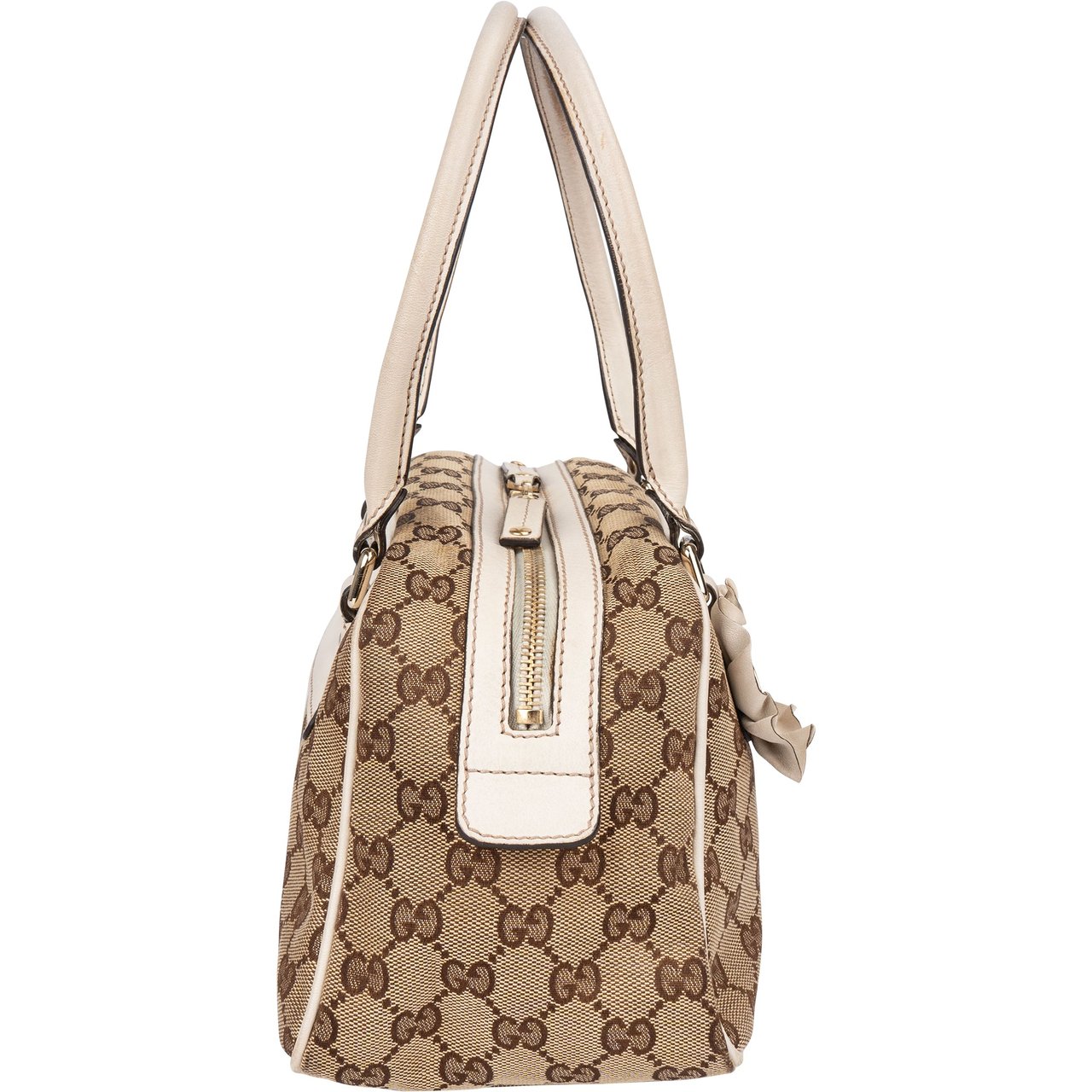 Gucci Gucci GG Monogram Flower Handbag Bruin