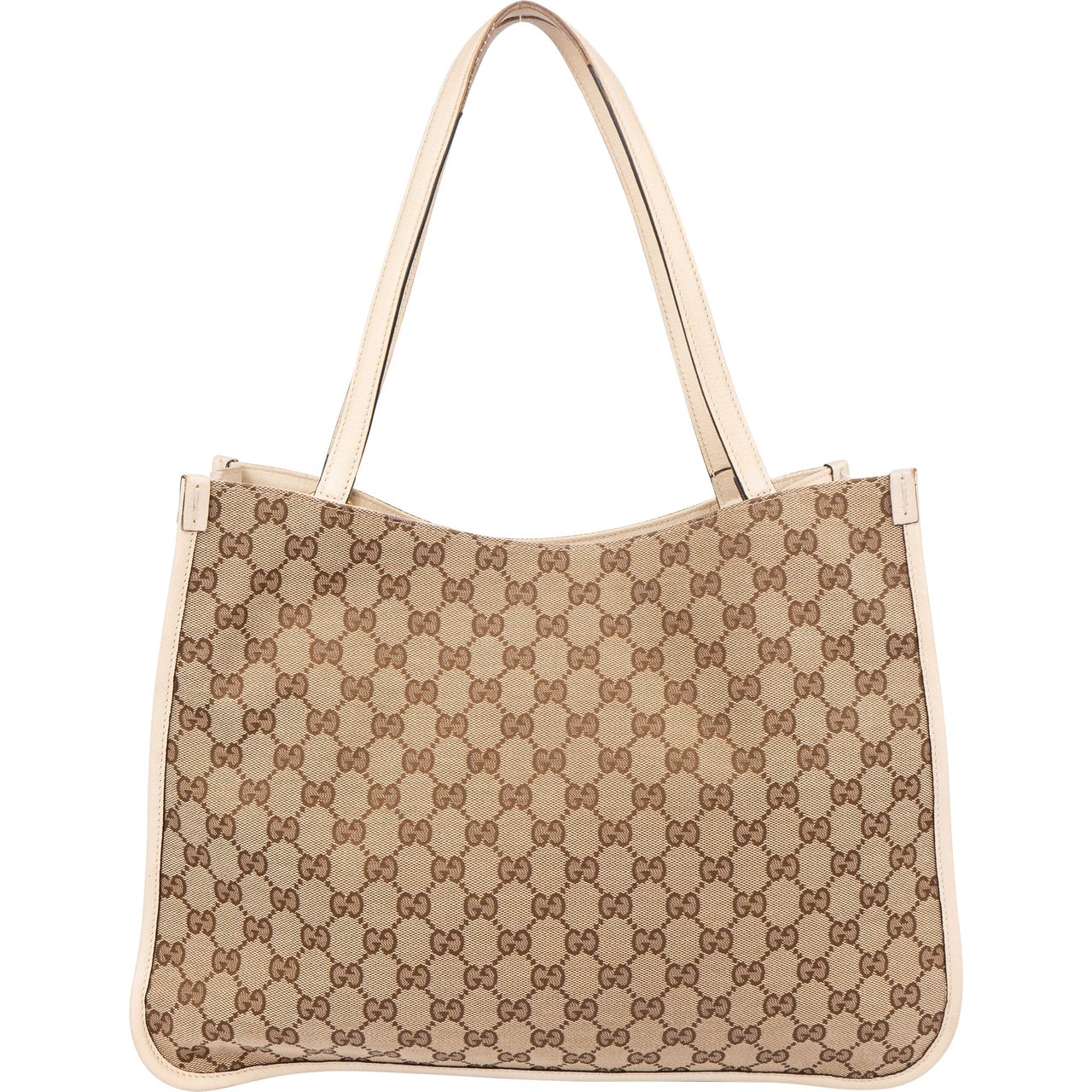 Gucci Gucci GG Monogram Horsebit Handbag Bruin