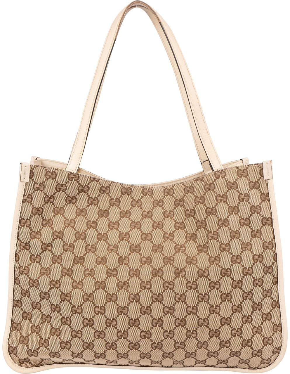 Gucci GG Monogram Horsebit Handbag Bruin
