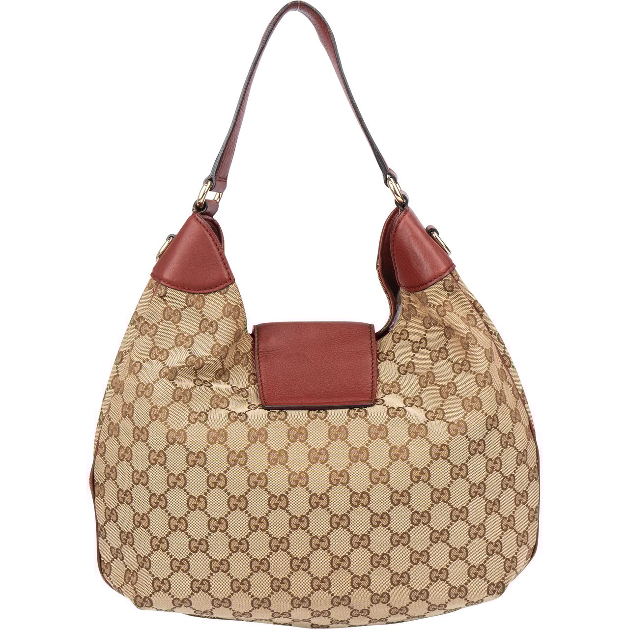 Gucci Gucci GG Monogram Dressage Hobo Bag Bruin