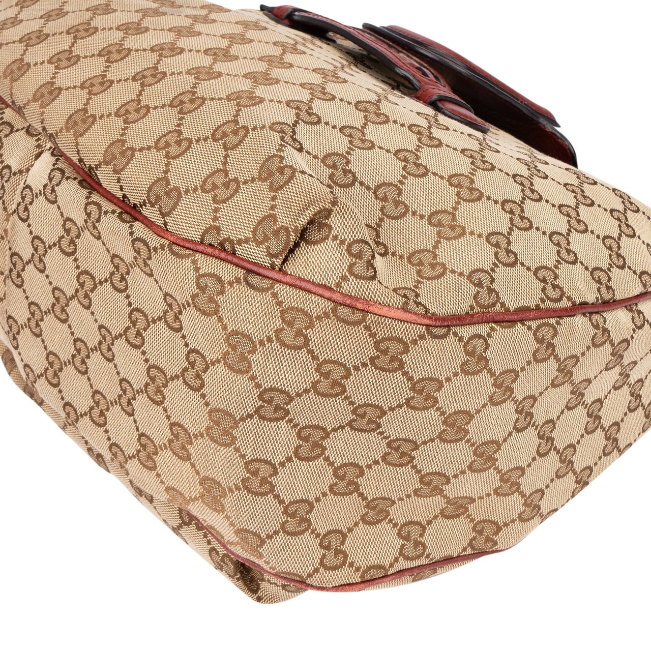 Gucci Gucci GG Monogram Dressage Hobo Bag Bruin