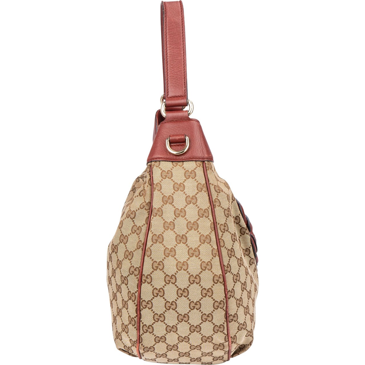 Gucci Gucci GG Monogram Dressage Hobo Bag Bruin