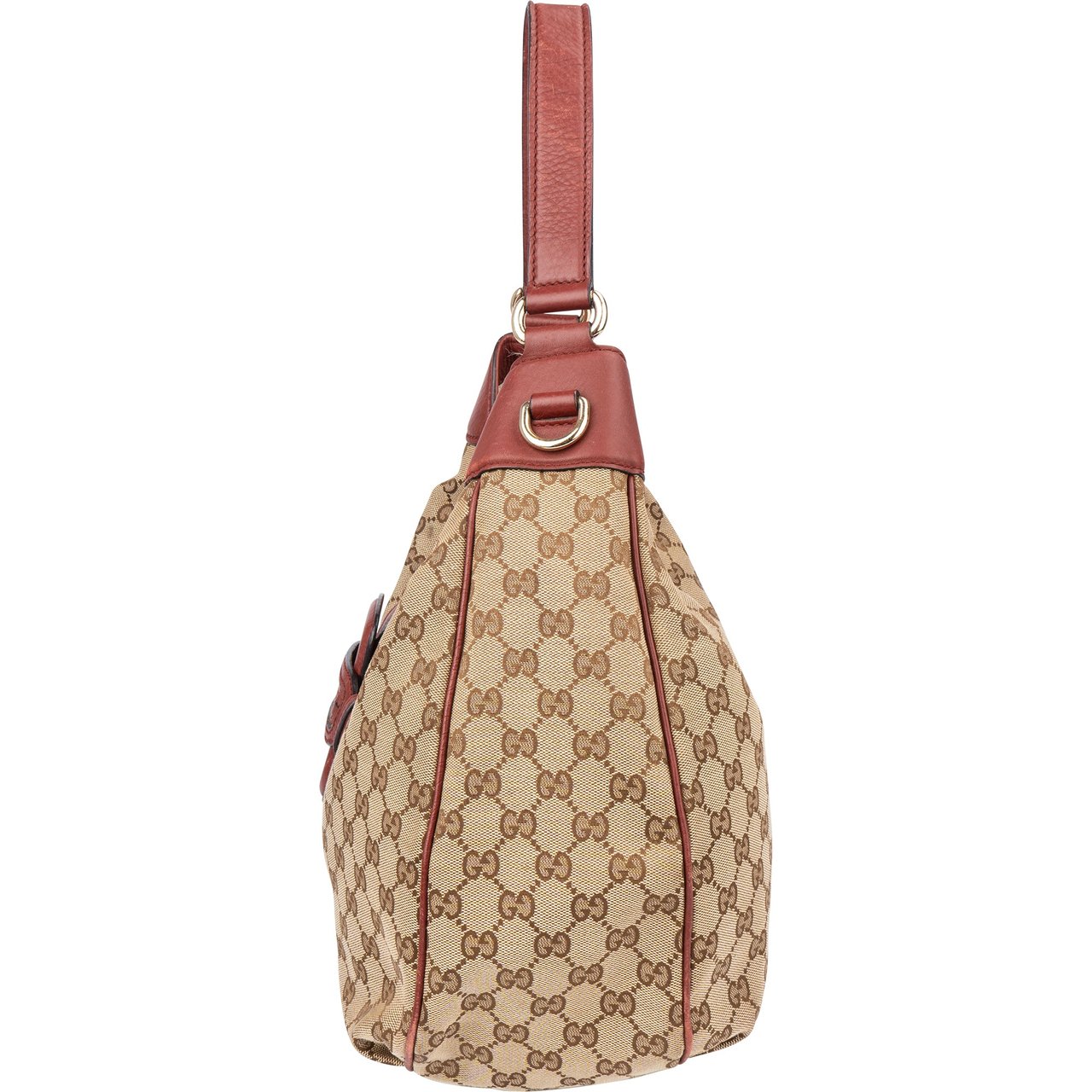 Gucci Gucci GG Monogram Dressage Hobo Bag Bruin