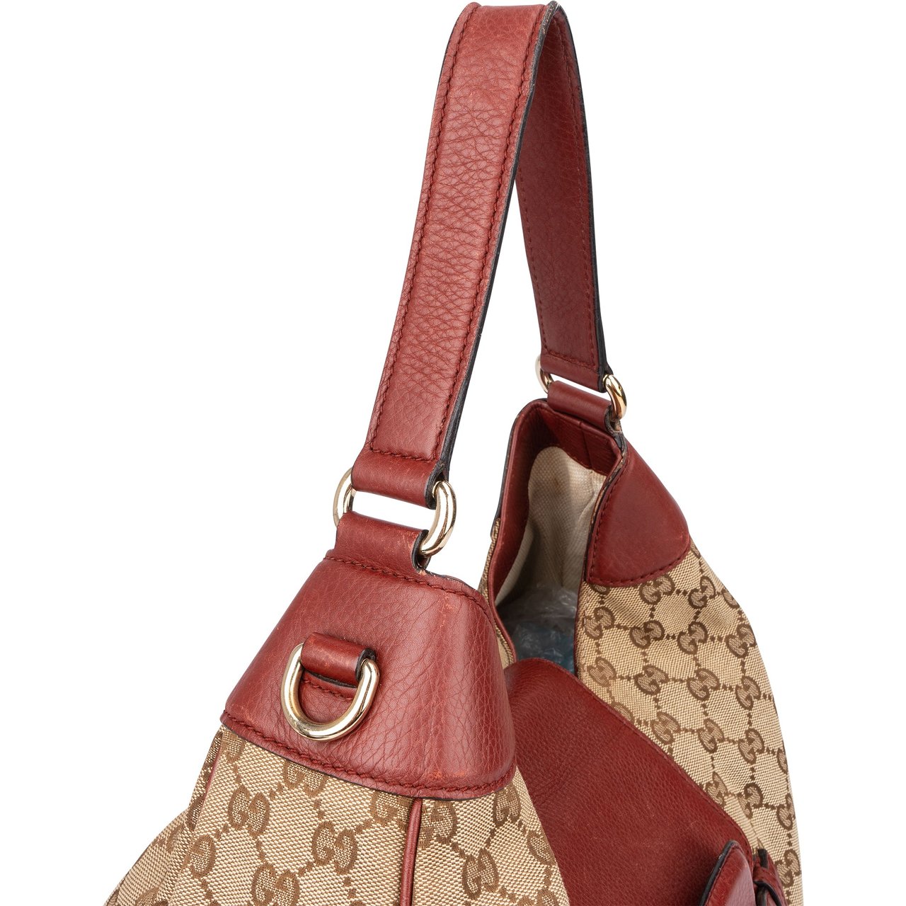 Gucci Gucci GG Monogram Dressage Hobo Bag Bruin