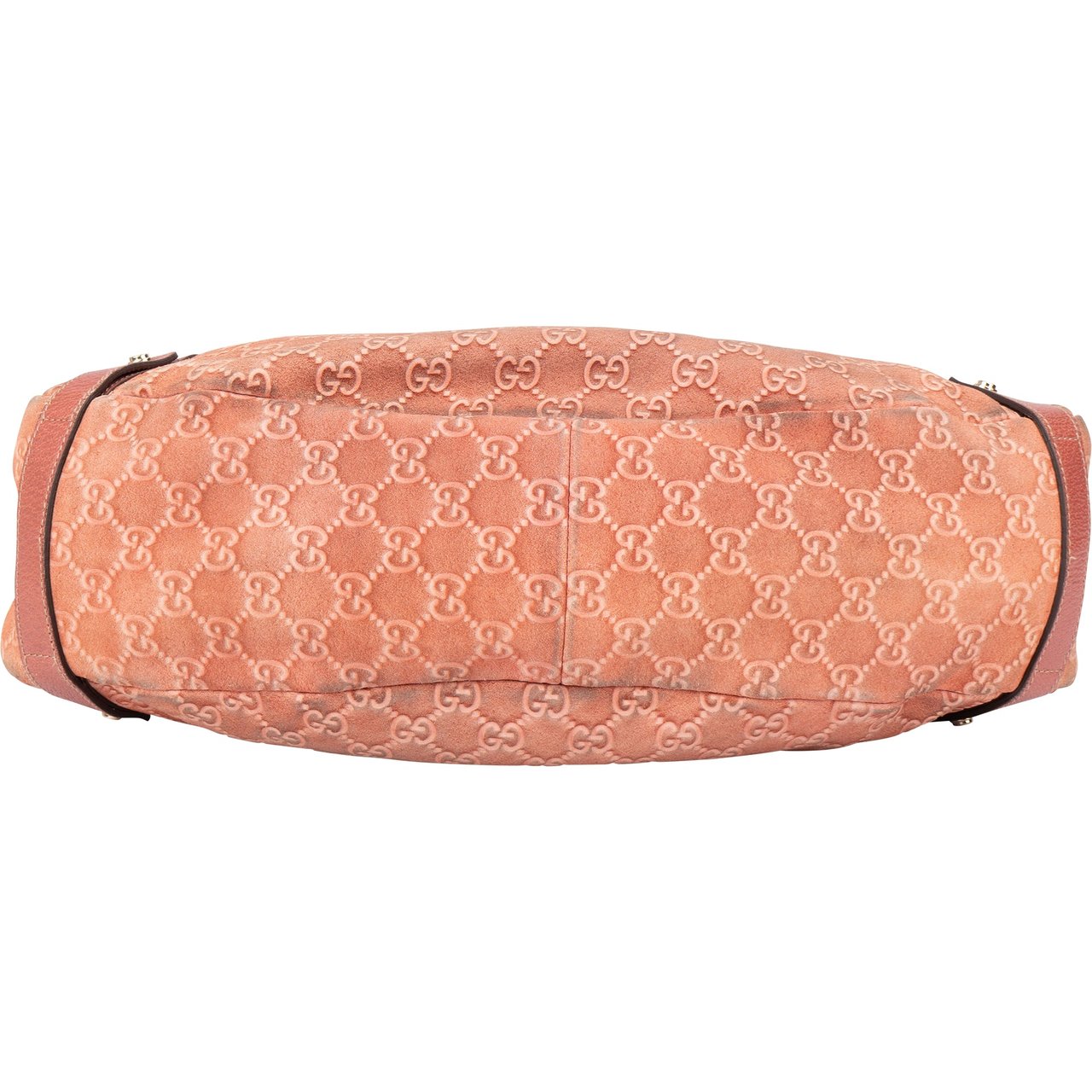 Gucci Gucci Pink Suede Monogram Abbey Handbag Roze