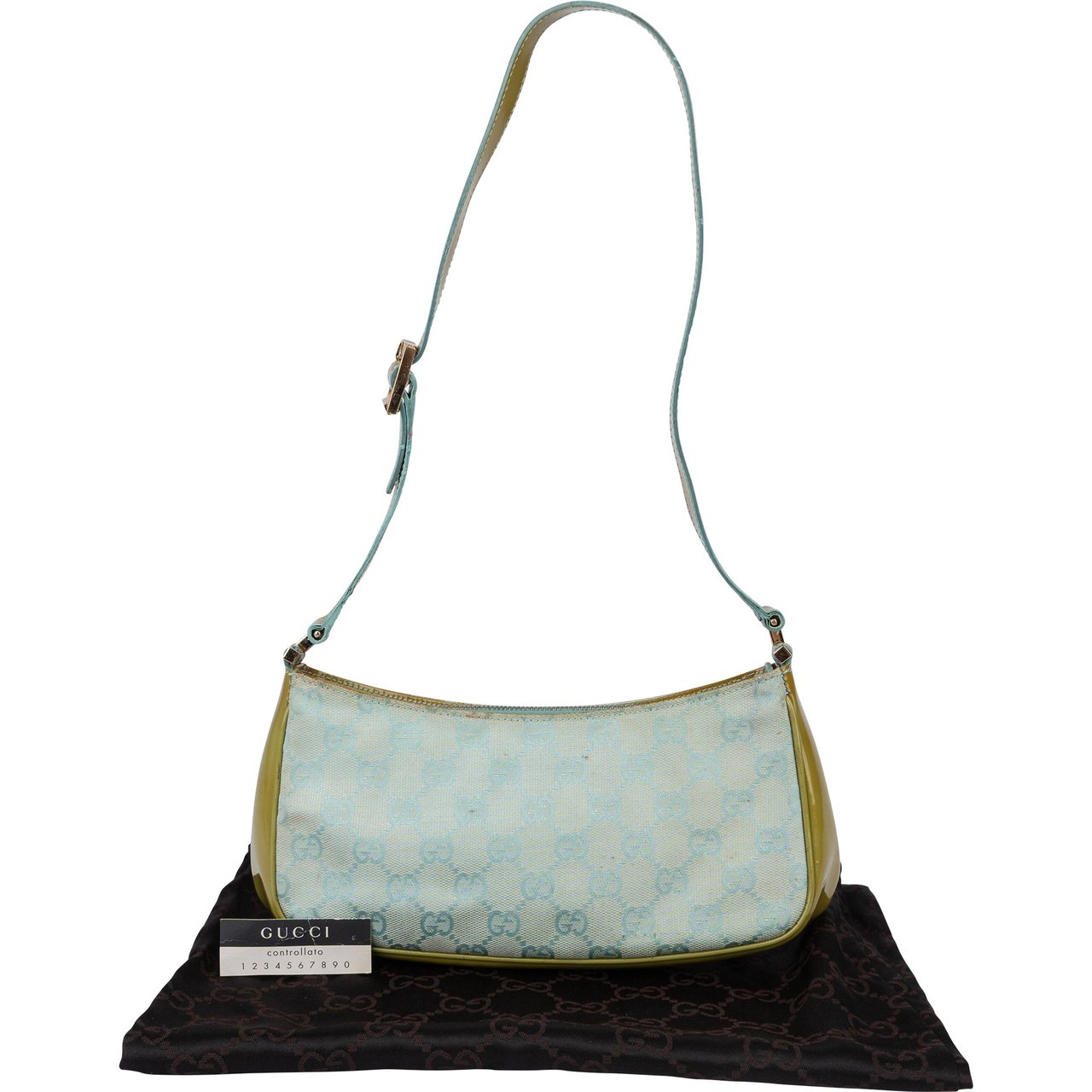 Gucci Gucci GG Monogram Shoulder Bag Blauw