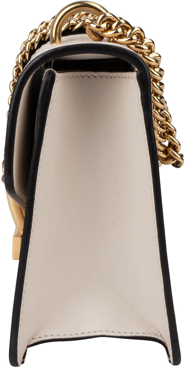 Gucci Gucci White Leather Sylvie Crossbody Bag Wit