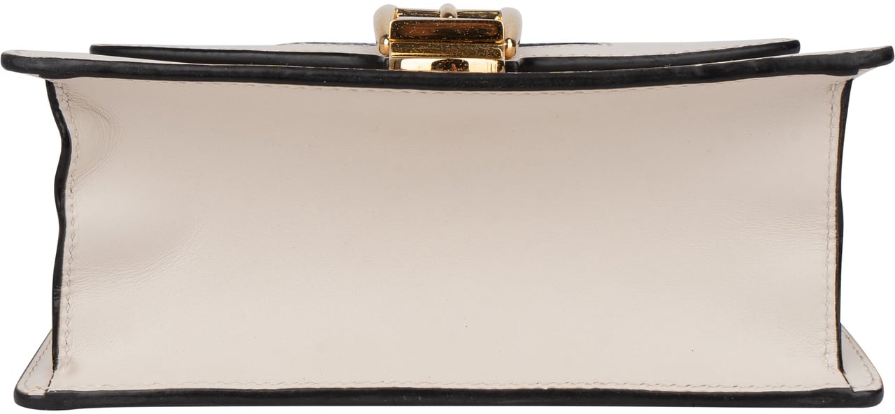 Gucci Gucci White Leather Sylvie Crossbody Bag Wit