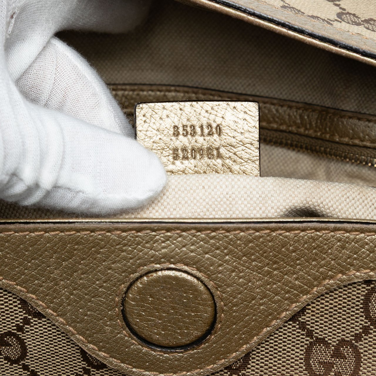 Gucci Medium GG Canvas Bree Satchel Bruin