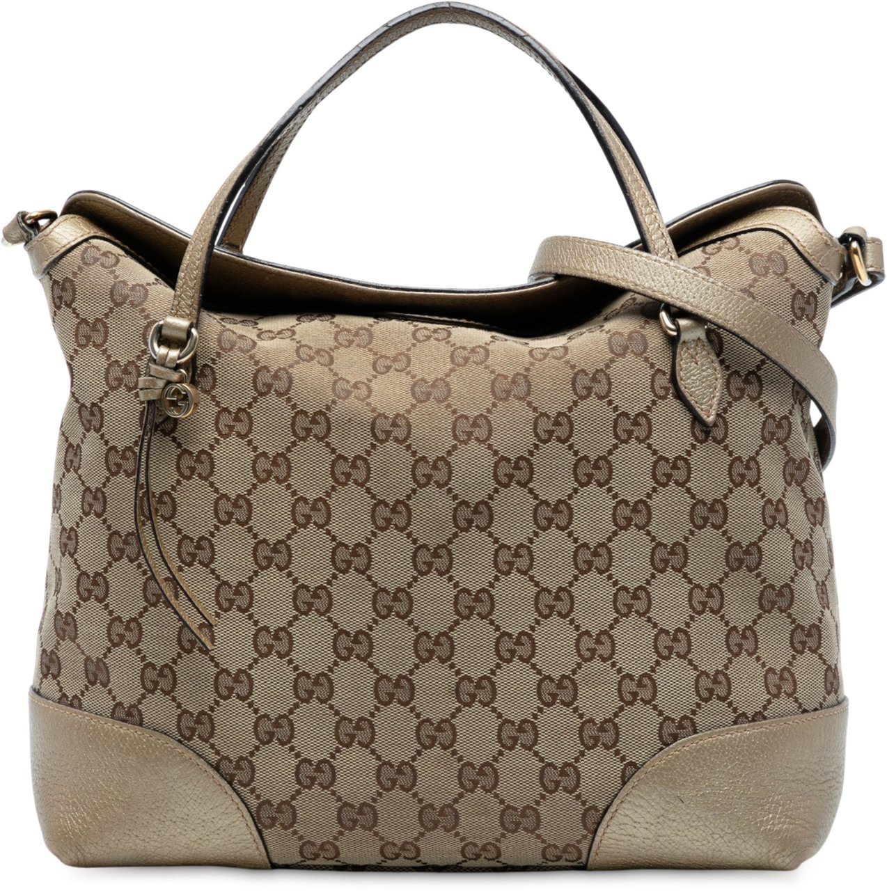 Gucci Medium GG Canvas Bree Satchel Bruin