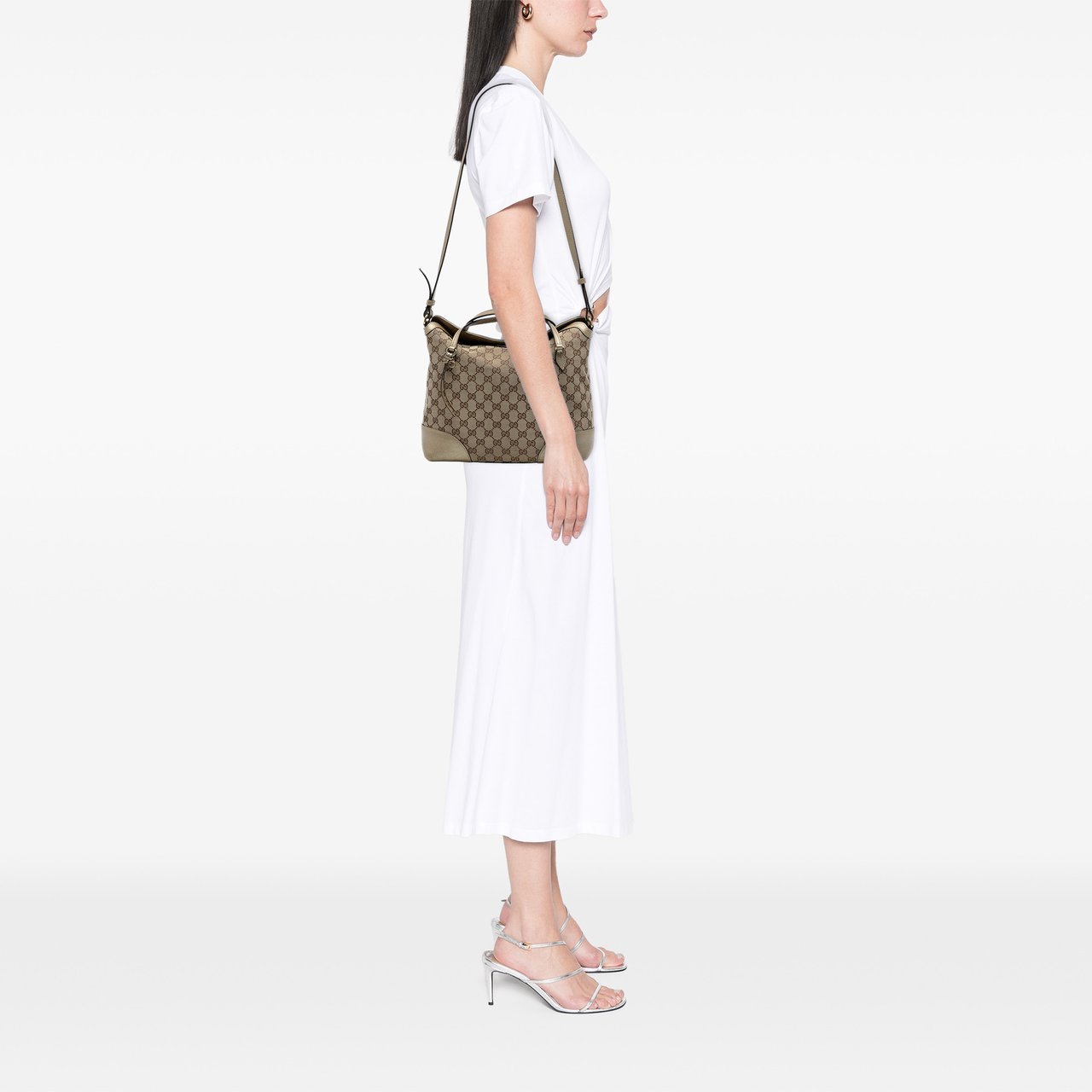 Gucci Medium GG Canvas Bree Satchel Bruin