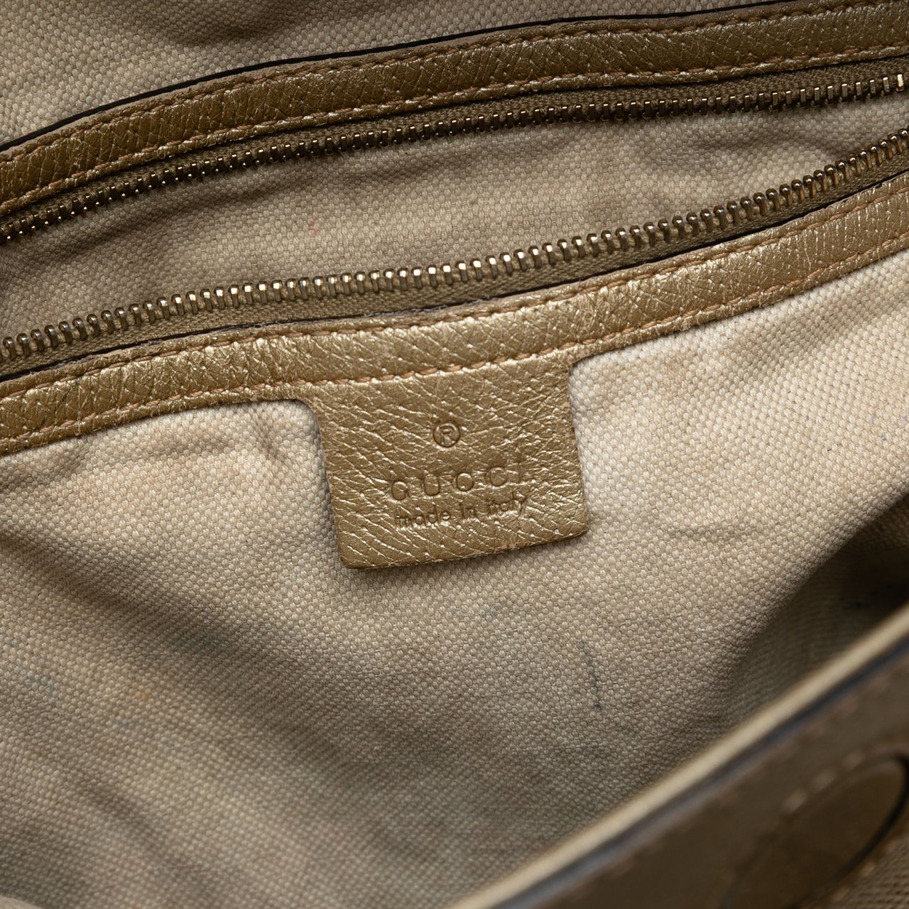 Gucci Medium GG Canvas Bree Satchel Bruin