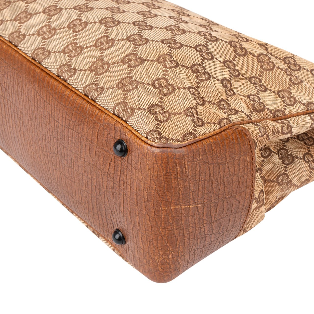 Gucci Gucci GG Monogram Bamboo Handbag Bruin