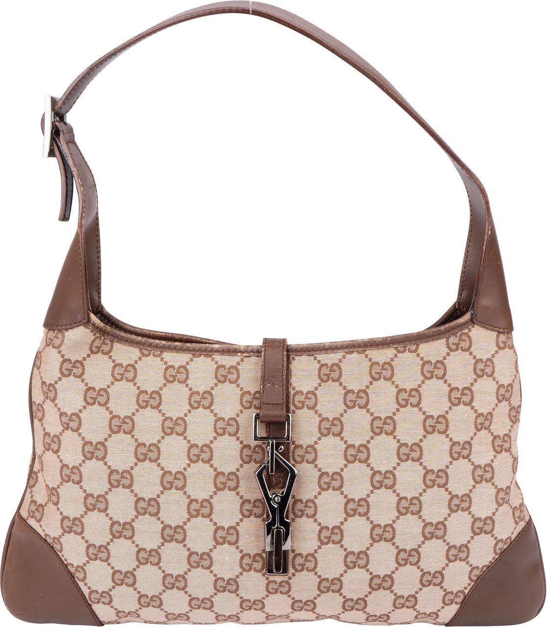 Gucci Gucci GG Monogram Jackie Handbag Bruin