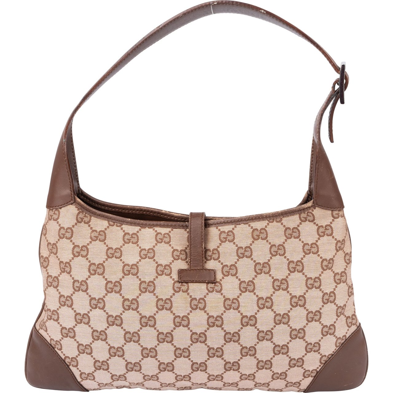 Gucci Gucci GG Monogram Jackie Handbag Bruin