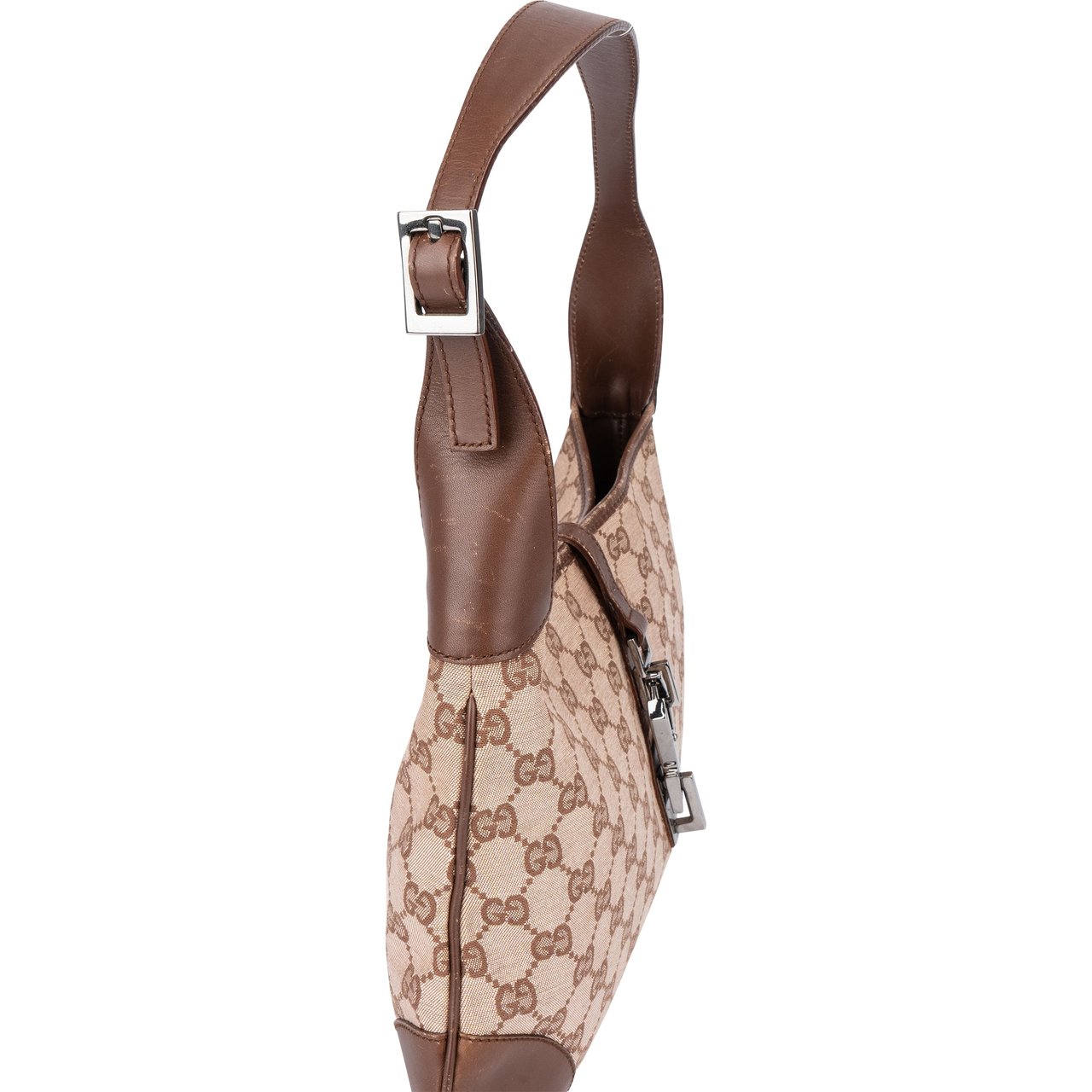 Gucci Gucci GG Monogram Jackie Handbag Bruin