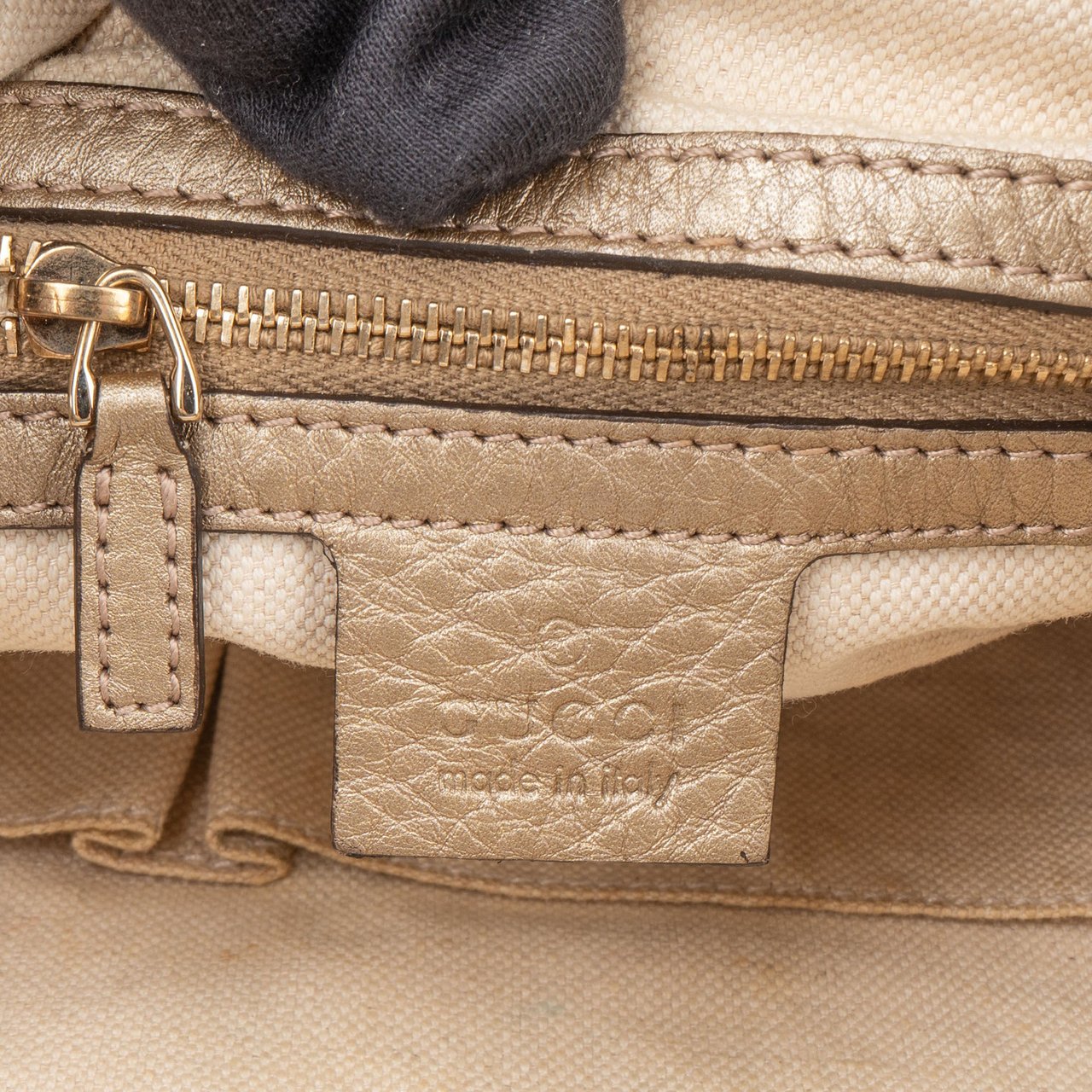 Gucci GG Monogram Bamboo Handbag Bruin